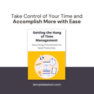 Time Management Guide offering strategies for productivity and task organization.